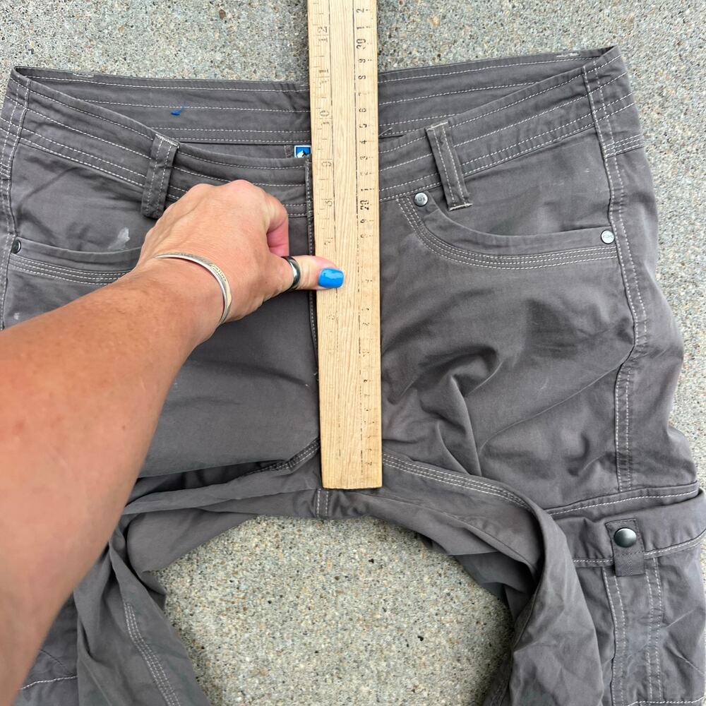 Kuhl Splash Roll-up Vintage Patinadye Gray Hiking Cargo Pants Size 6 Regular - Picture 8 of 10